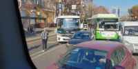 Движение в центре Воронежа сковало ДТП с участием автобуса и легковушки - Bloknot-Voronezh.Ru