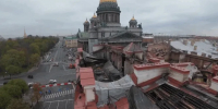 Сгоревший особняк Миллера обследовали с помощью беспилотника - ГАZЕТА.СПб