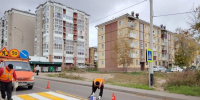 Обустройство пешеходного перехода. Фото пресс-службы думы Иркутска - Irk.Ru