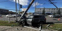 В Оренбурге иномарка сбила велосипедиста и врезалась в столб - ProOren.Ru