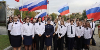 Сотрудники СК России и кадеты Артёма приняли участие в мероприятии, приуроченному  к годовщине воссоединения новых регионов с Российской Федерацией  - Следственный комитет