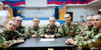Военнослужащие по призыву Красноярского соединения Росгвардии приняли участие в «Музыкальном лото» в Зеленогорске - Росгвардия