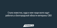 Стало известно, куда и кем чаще всего идут работать в Белгородской области ветераны СВО - Fonar.Tv