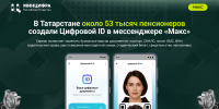 В Татарстане около 53 тысяч пенсионеров создали Цифровой ID в мессенджере «Макс» - Министерство ИТ и связи