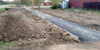 В деревне Луговое завершен очередной этап обустройства пешеходного тротуара вдоль улицы Школьной. - Кинешемский муниципальный район