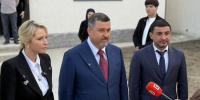 Новые дома : торжественное вручение ключей в поселке Мамедкала - Дербентский район