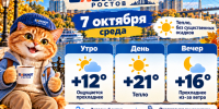 До +21, но ощущаться будет холоднее: какой будет погода в Ростове 7 октября - Bloknot-Rostov.Ru
