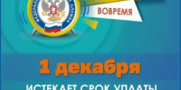 Напоминаем: 1 декабря истекает срок уплаты имущественных налогов — транспортного, земельного и налога на имущество физических лиц, а также НДФЛ - Балтачевский район