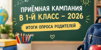 ПРИЁМНАЯ КАМПАНИЯ В 1-Й КЛАСС – 2026: ИТОГИ ОПРОСА РОДИТЕЛЕЙ - Управление образования