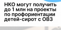 НКО могут получить до 1 млн рублей на проекты по профориентации детей-сирот с ОВЗ - Агентство Городского Развития