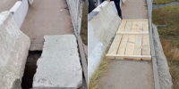 В Бурятии вдова ветерана боевых действий оступилась на краю ямы на мосту - Газета Номер один