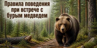 Правила поведения при встрече с бурым медведем - Кинешемский муниципальный район