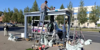На проспекте Ленина в Барнауле устанавливают новые остановочные павильоны - Сетевое издание Толк