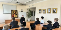 Активисты школьного отделения «Движения Первых» посетили семинарию и главный собор края - Приамурская митрополия