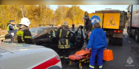 Под Гороховцом спасатели вытащили пострадавшего в ДТП из искореженного автомобиля  - Progorod33.Ru