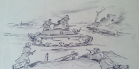Укротители немецких «тигров»: рисунок из 1943-го рассказал о дерзком подвиге кубанского казака-доваторца - Кубанские Новости