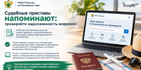 Судебные приставы напоминают: проверяйте задолженность вовремя - УФССП