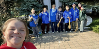 Ученики Комсомольской школы привели в порядок местный памятник. - Администрация Белгородского района