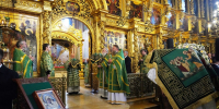 В день памяти преподобного Сергия Святейший Патриарх совершил праздничные богослужения в Троицкой обители и рукоположил в священный сан аспиранта МДА - Духовная академия