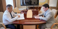 Дмитрий Садовников провел рабочую встречу с Виктором Лебедевым по вопросам обеспечения города топливом - Администрация г. Якутск