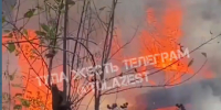 В Тульской области загорелась самовольная постройка - ТК Первый Тульский