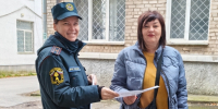 В Острове проведен рейд по разъяснению требований пожарной безопасности среди  населения - МЧС Псковской области