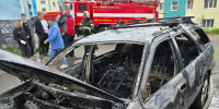Автомобиль сгорел посреди дня в Углегорском районе - Sakhpress.Ru