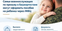 Семьи военнослужащих по призыву в Башкортостане могут оформить пособие на ребенка через МФЦ - Комитет по конкурентной политике