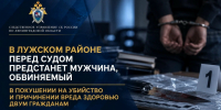В Лужском районе перед судом предстанет мужчина, обвиняемый в покушении на убийство и причинении вреда здоровью двум гражданам - Следственный комитет