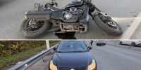 Мотоцикл влетел в Suzuki на Демском шоссе в Уфе: есть пострадавший - Комсомольская правда