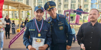Пожарные региона приняли «вертикальный вызов». Победу одержал Александр Хрёков из Саратова - МЧС Саратовской области