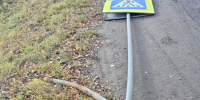 В Тайшете ищут водителя, который снёс дорожный знак у городского парка - ИА Тайшет24