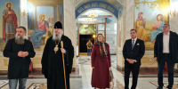 Анна Громова, Александр Цыбульский и Сергей Рудов посетили кафедральный собор Архистратига Михаила в Архангельске - Архангельская епархия