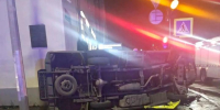 Перевернутый автомобиль после ДТП в Петрозаводске - Петрозаводск говорит