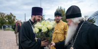 В день памяти священномученика Иерофея, епископа Афинского, и обретения мощей святителей Гурия, архиепископа Казанского, и Варсонофия, епископа Тверского, митрополит Орловский и Болховский Тихон возглавил Божественную литургию в храме Казанской иконы Божией Матери города Орла, 17 октября 2026 года - Орловская и Ливенская епархия