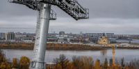Для новой канатной дороги через Оку в Нижнем Новгороде установили восемь опор - ProGorodNN.Ru