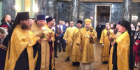 Епископ Вениамин возглавил служение Всенощного бдения в храме Воронцовского дворца - Свято-Троицкая Александро-Невская Лавра