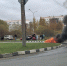 На Державинском кольце Великого Новгорода сгорел мотоцикл - Газета Новгород