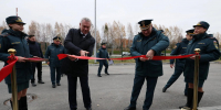 Опубликованы кадры визита главы МЧС Александра Куренкова на открытие пожарного депо под Новосибирском - Сиб.фм