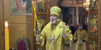 В Неделю 20-ю по Пятидесятнице епископ Новокузнецкий и Таштагольский Владимир совершил литургию в Спасо-Преображенском кафедральном соборе - Кемеровская и Новокузнецкая епархия