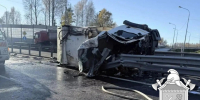 Водитель мусоровоза погиб в ДТП на трассе А-121 во Всеволожском районе - Online47.Ru
