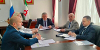 Председатель Народного Собрания РИ Руслан Гагиев провел встречу с руководителем Избирательной комиссии РИ Муссой Евлоевым - Избирательная комиссия