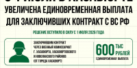 С 1 июля в Хасавюрте увеличена единовременная выплата для заключивших контракт с ВС РФ - Администрация МО г. Хасавюрт