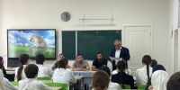В Хасавюрте школьникам рассказали о правилах безопасности при встрече с безнадзорными животными - Администрация МО г. Хасавюрт
