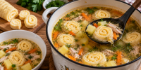 Не лапша и не клёцки: в куриный суп кидаю сырные рулетики — бульон лёгкий, а начинка тянется - Pg11.Ru
