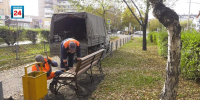 Полсотни новых скамеек установлены на проспекте Ленина в Абакане - Абакан 24