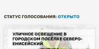  На портале «Активный гражданин» проходит опрос по уличному освещению в гп Северо-Енисейский. - Северо-Енисейский муниципальный округ