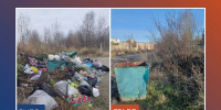 БЫЛО / СТАЛО: на кладбище в Выходном навели порядок - Кольский район