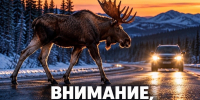 ВНИМАНИЕ, ВОДИТЕЛИ! НА ДОРОГАХ КОЛЬСКОГО ПОЛУОСТРОВА ИДЁТ ГОН ЛОСЕЙ - Кольский район