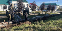 В селе Калтасы партийный десант проверил ход установки дренажной системы в Парке Победы - Единая Россия